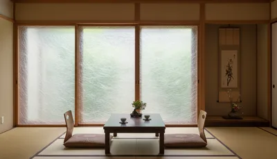 和室の内窓を障子代わりの和紙調ガラスに？