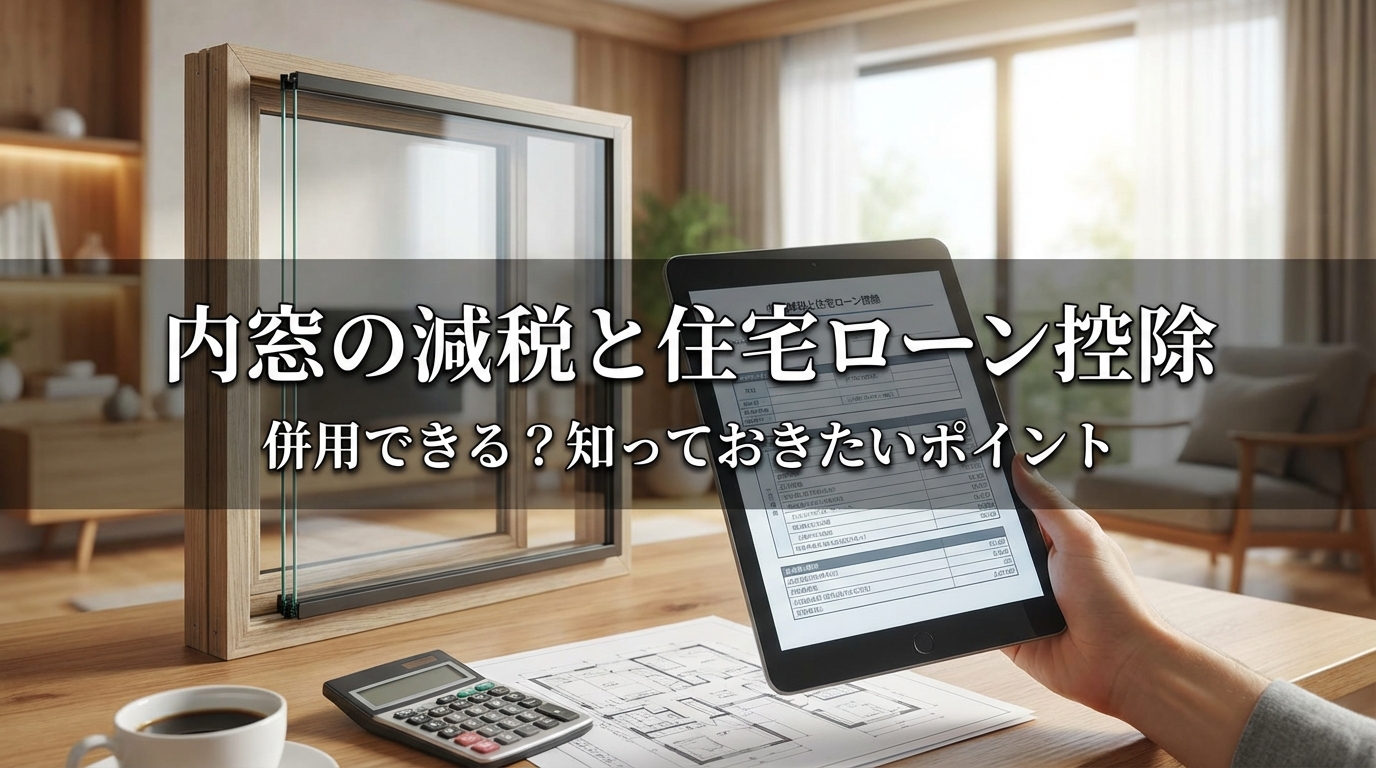 内窓の減税は住宅ローン控除と併用できる？
