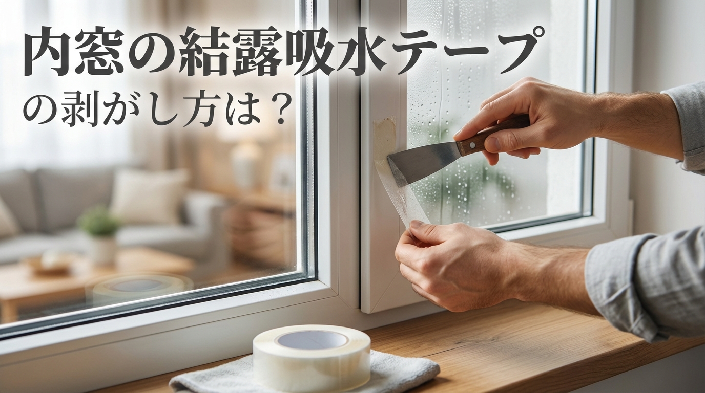 内窓の結露吸水テープの剥がし方は？