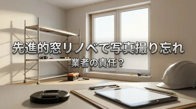先進的窓リノベで写真撮り忘れ業者の責任？