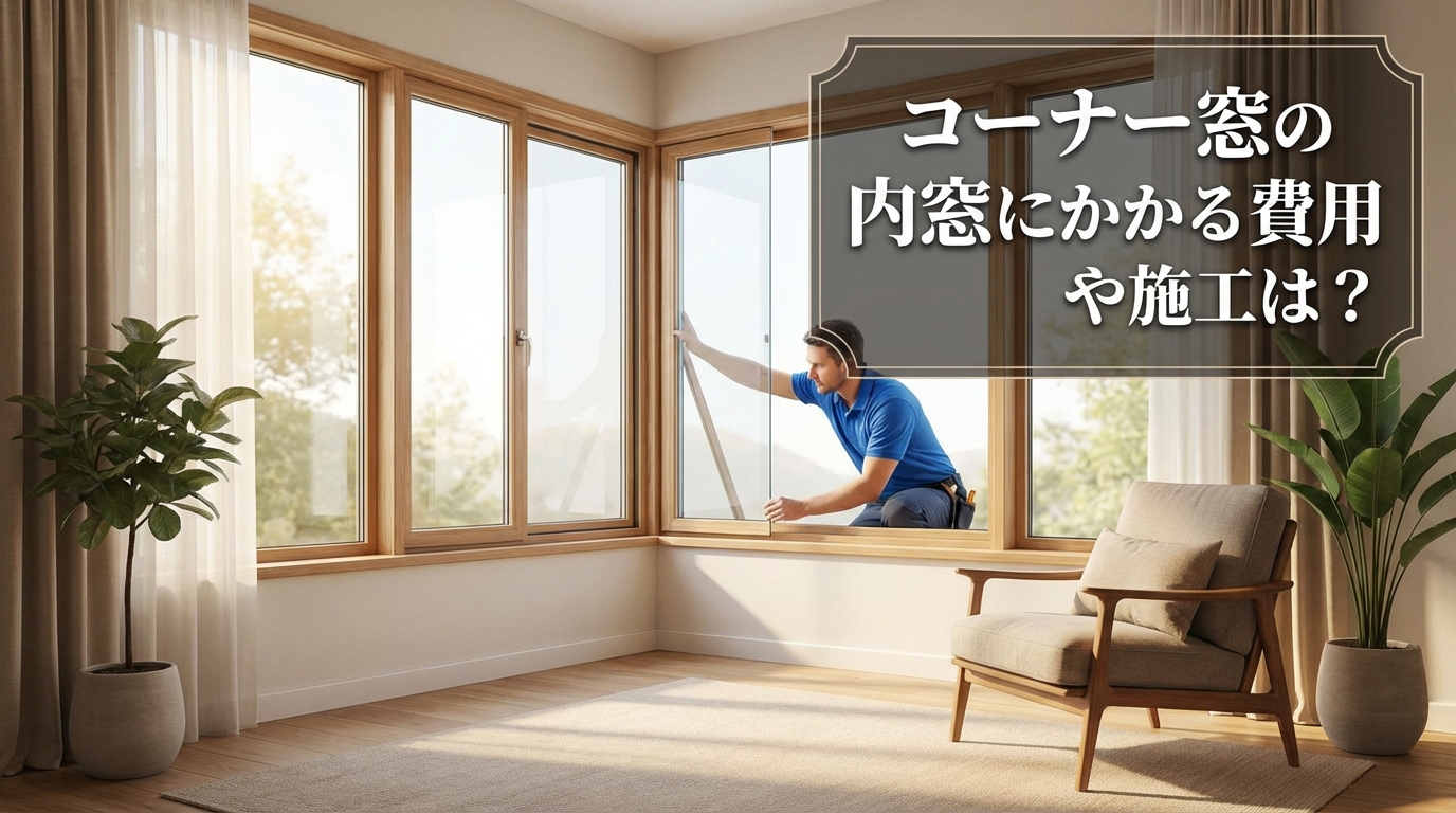 コーナー窓の内窓にかかる費用や施工は？