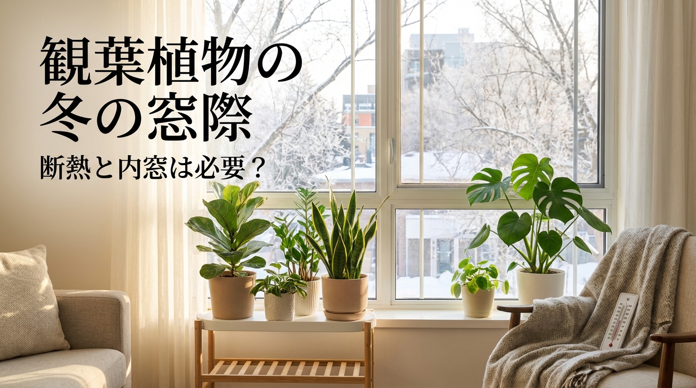 観葉植物の冬の窓際、断熱と内窓は必要?