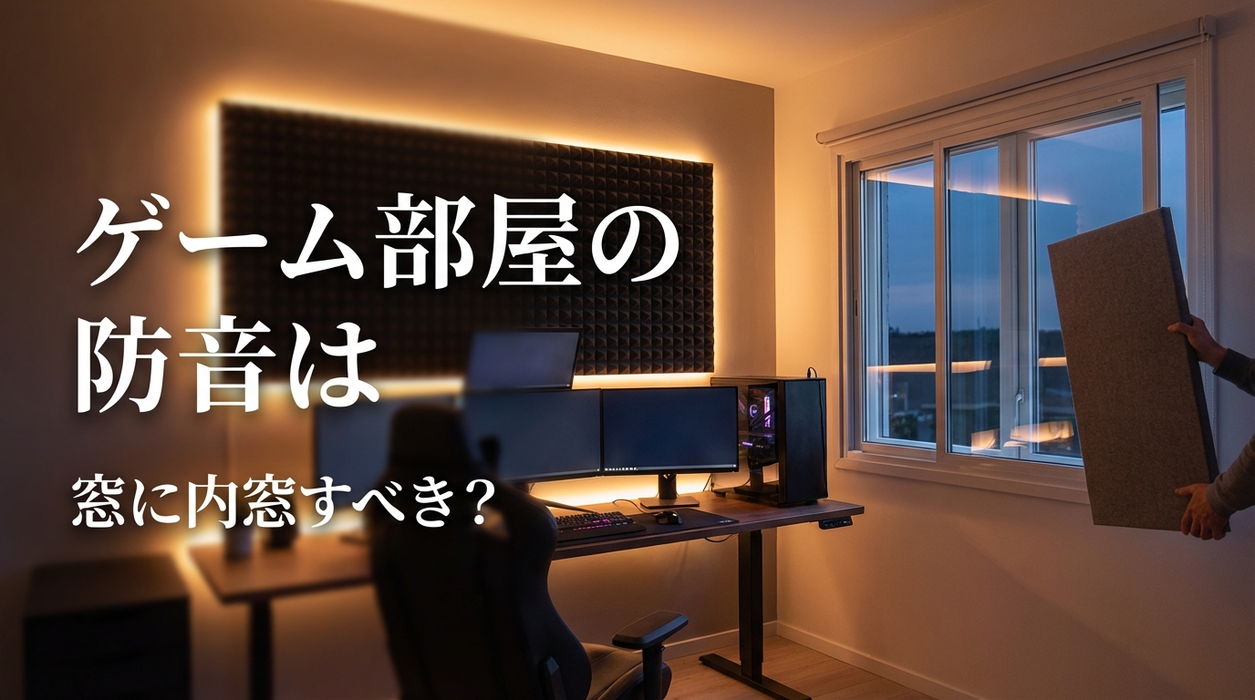 ゲーム部屋の防音は窓に内窓すべき?