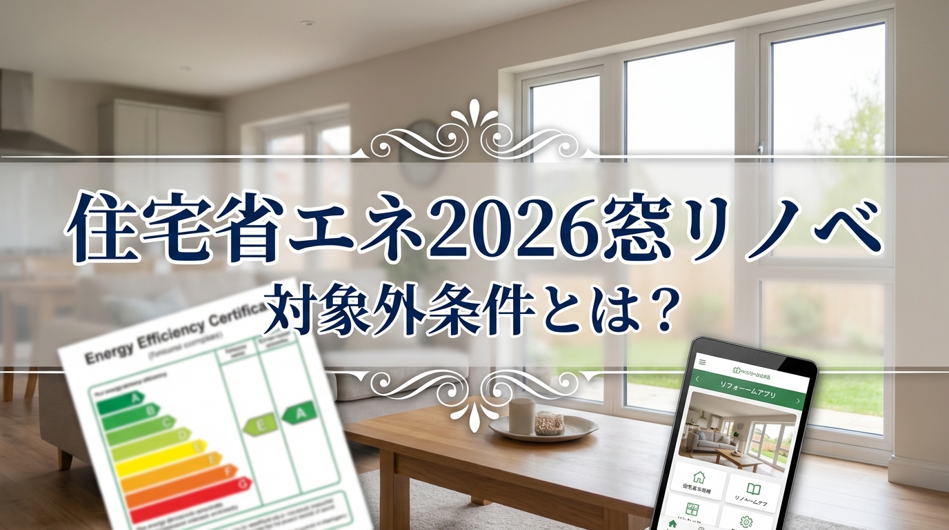 住宅省エネ2026窓リノベ対象外条件とは？