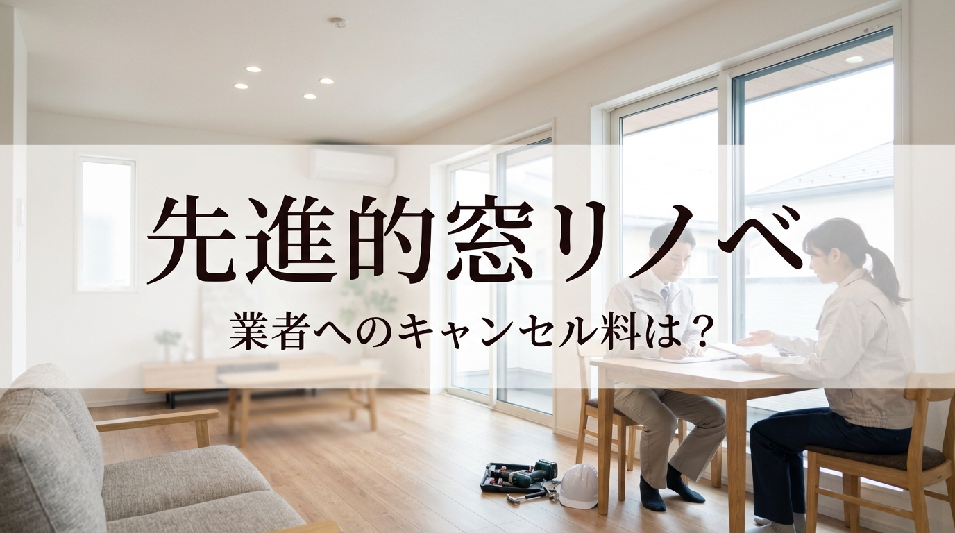 先進的窓リノベで業者へのキャンセル料は？