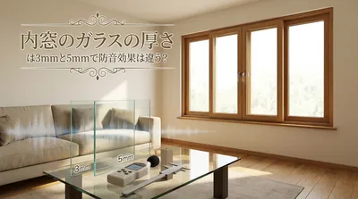 内窓のガラスの厚さは3mmと5mmで防音効果は違う？