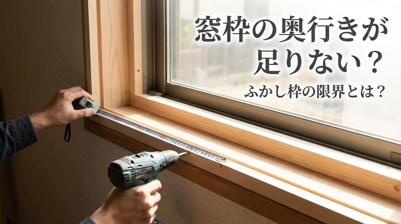 窓枠の奥行きが足りない？ふかし枠の限界とは？
