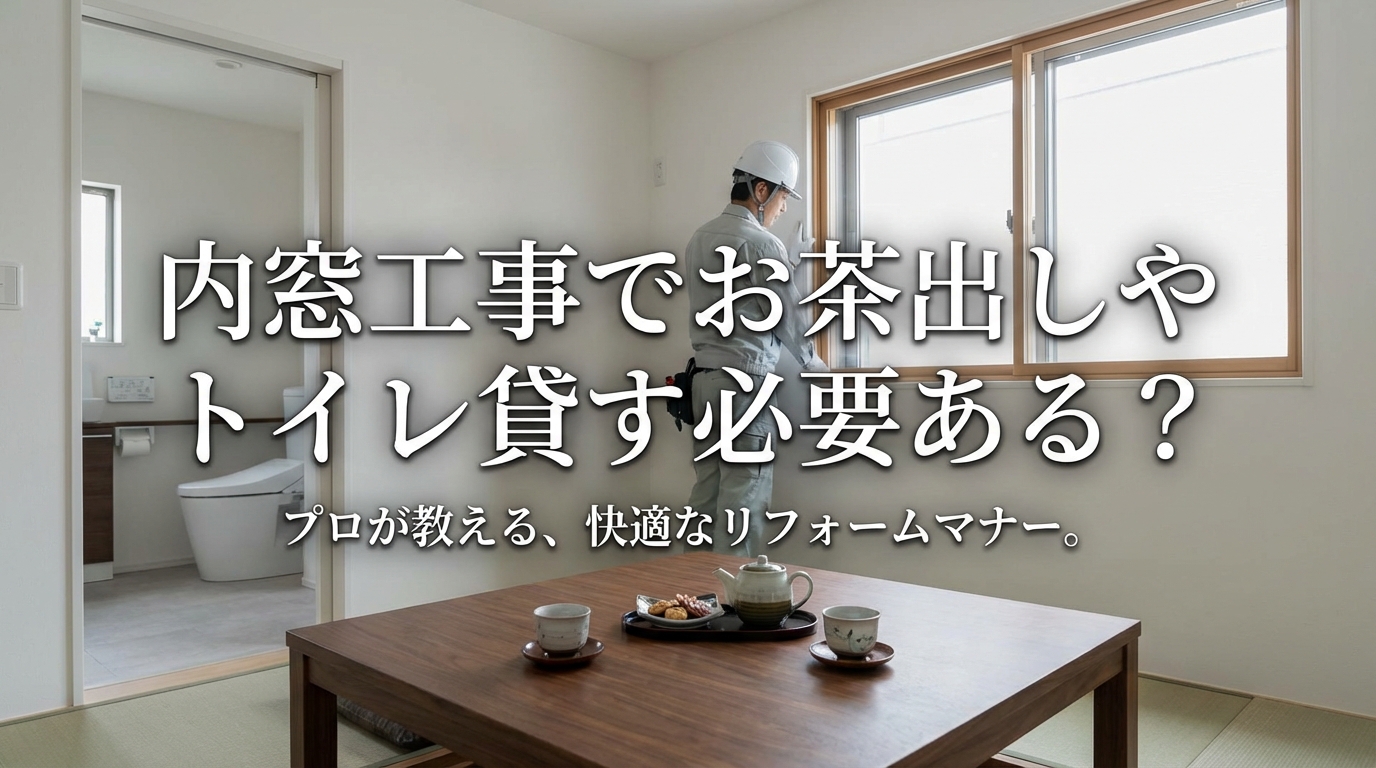 内窓工事でお茶出しやトイレ貸す必要ある？