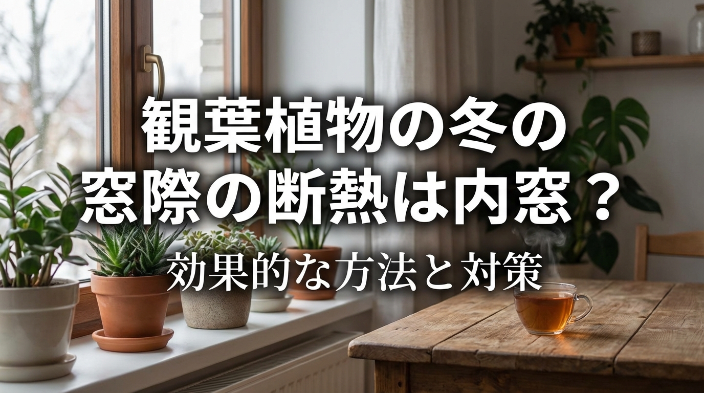 観葉植物の冬の窓際の断熱は内窓?