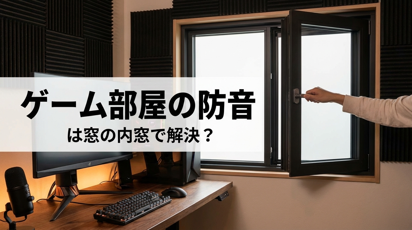 ゲーム部屋の防音は窓の内窓で解決？