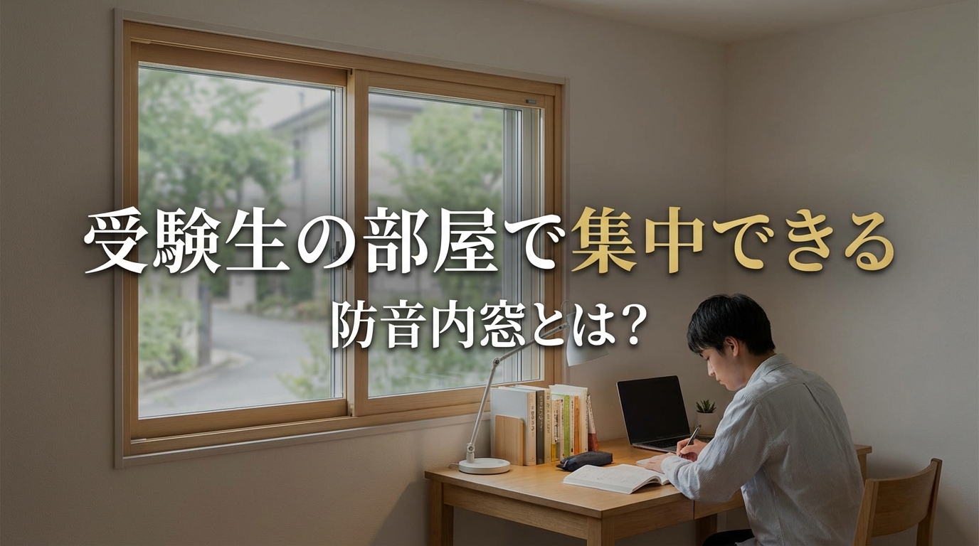 受験生の部屋で集中できる防音内窓とは？