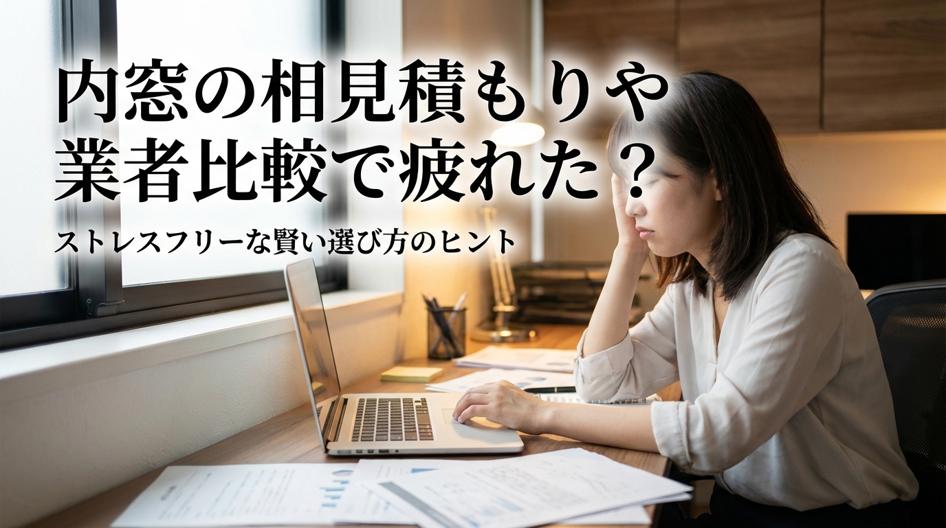 内窓の相見積もりや業者比較で疲れた？