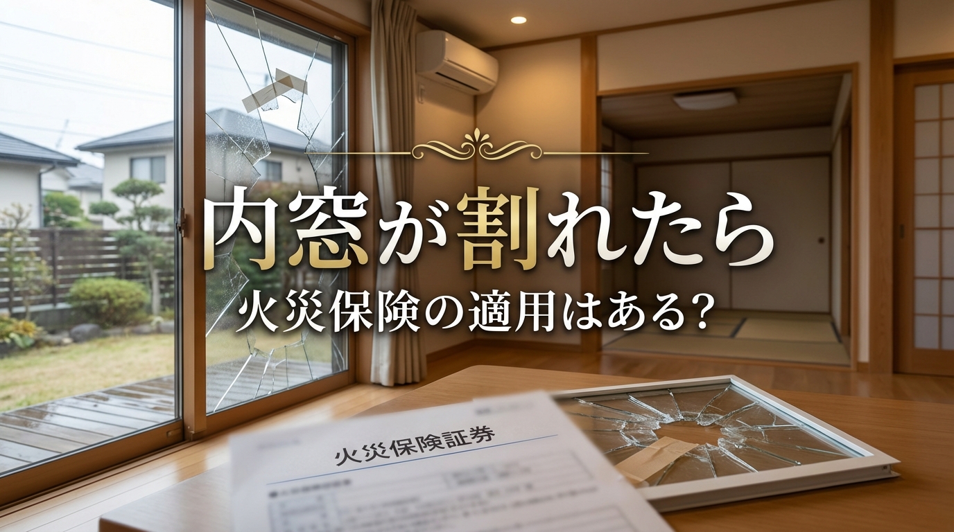 内窓が割れたら火災保険の適用はある？