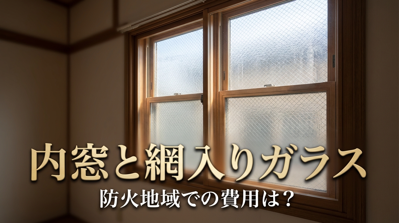 内窓と網入りガラスの防火地域での費用は？