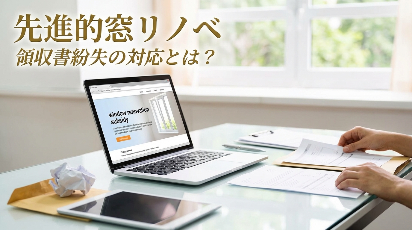 先進的窓リノベの領収書紛失の対応とは?