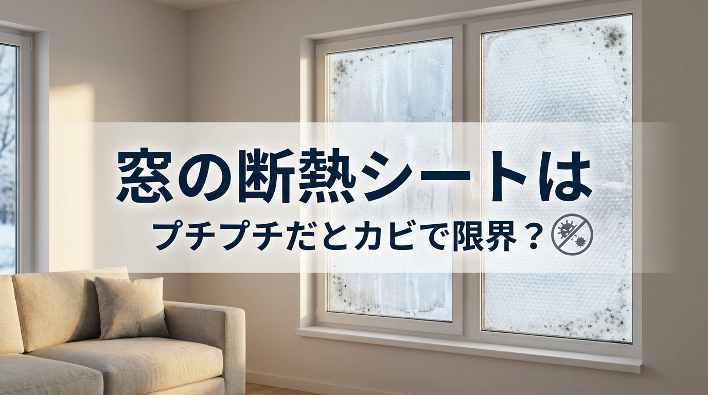 窓の断熱シートはプチプチだとカビで限界？