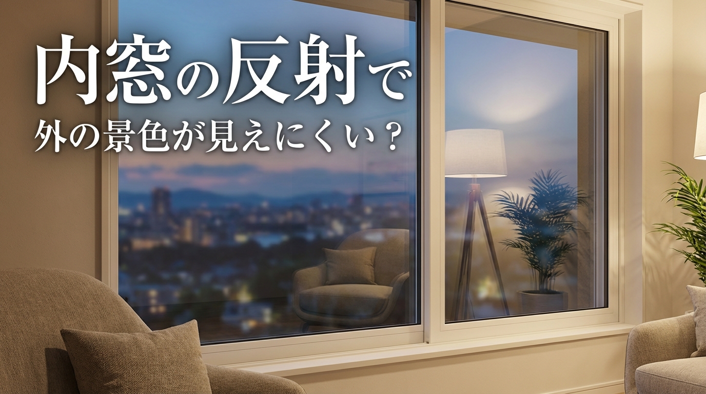 内窓の反射で外の景色が見えにくい?