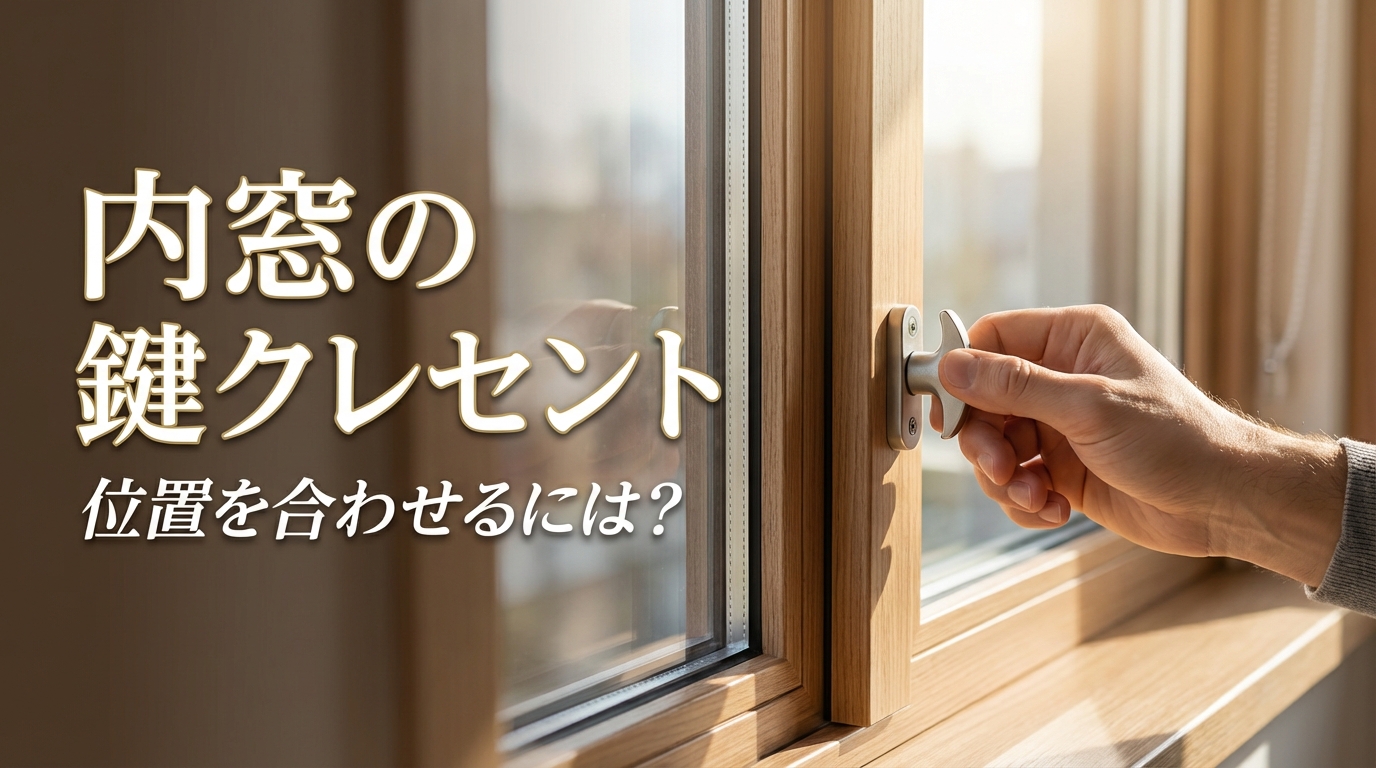 内窓の鍵クレセントの位置を合わせるには？