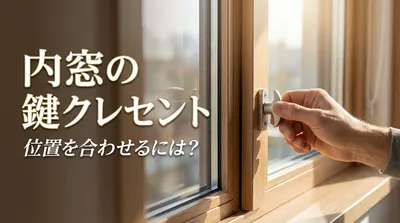 内窓の鍵クレセントの位置を合わせるには？