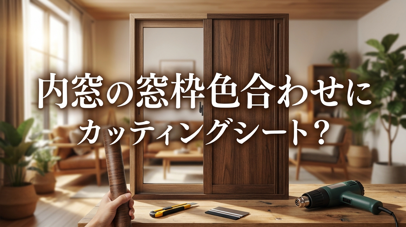 内窓の窓枠色合わせにカッティングシート？