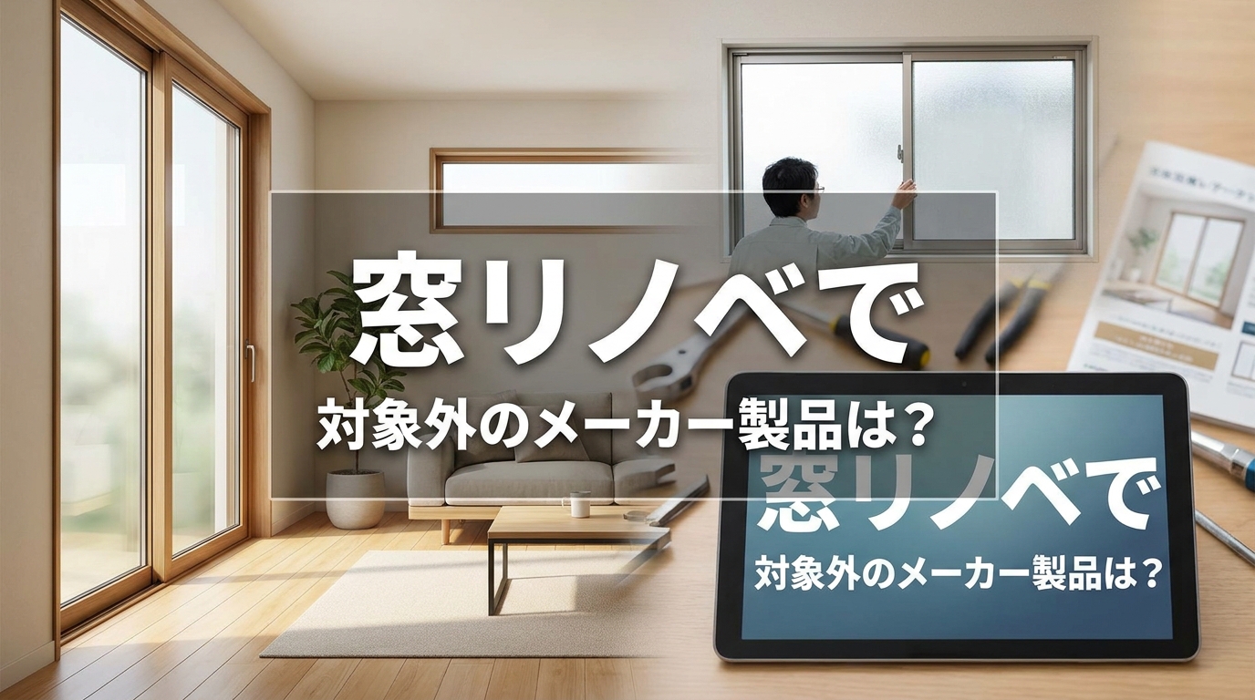 窓リノベで対象外のメーカー製品は？