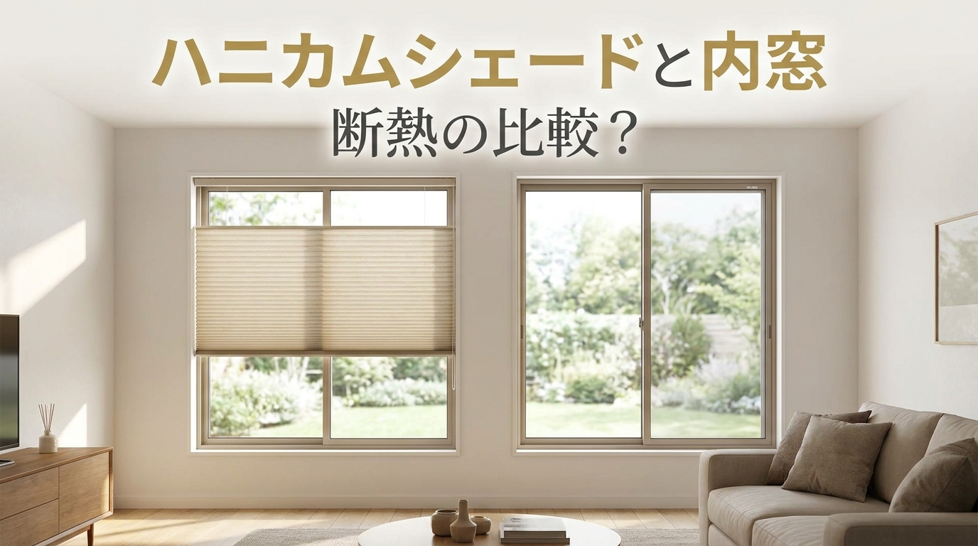 ハニカムシェードと内窓で断熱の比較？