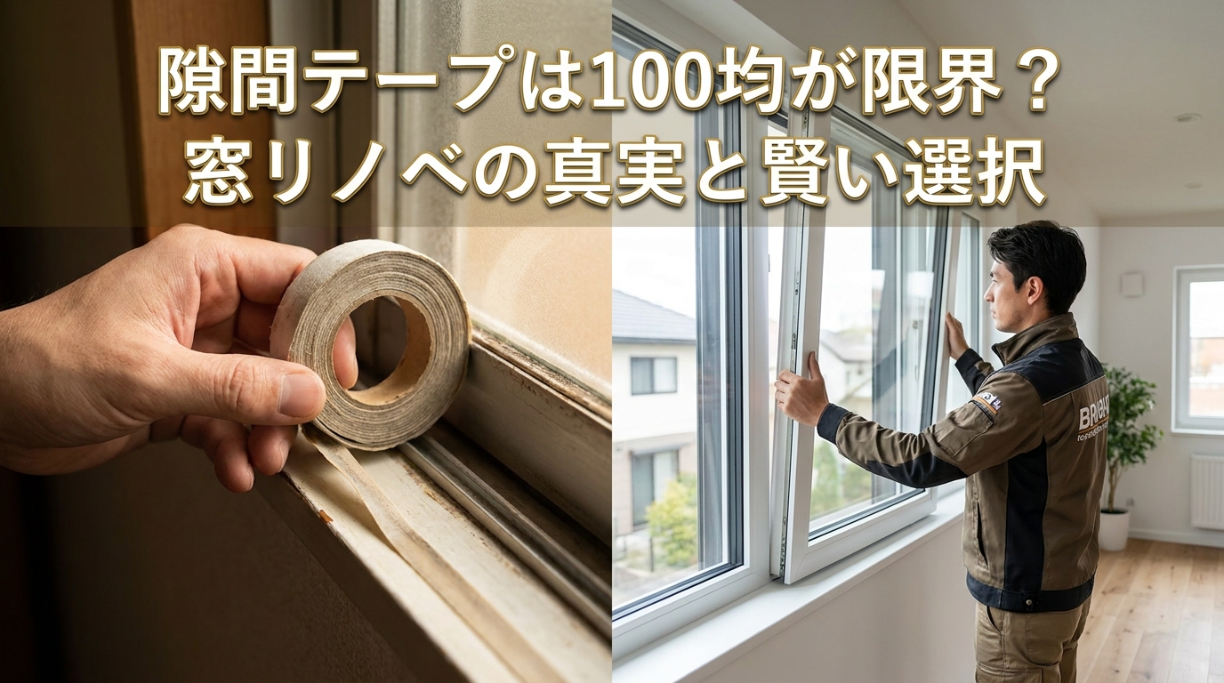 隙間テープは100均が限界？窓リノベとは