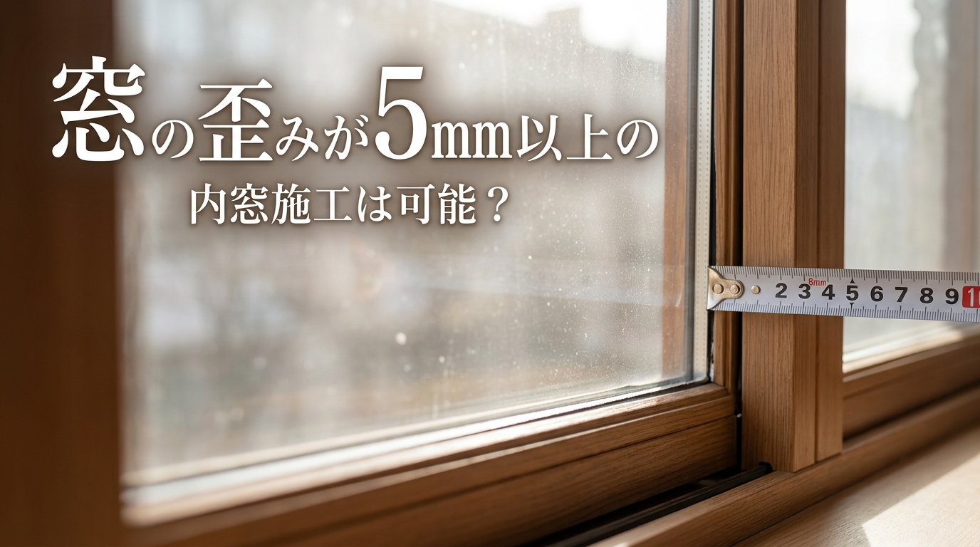 窓の歪みが5mm以上の内窓施工は可能?