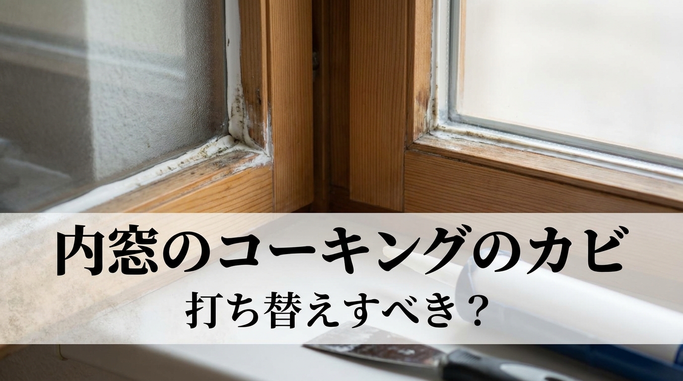 内窓のコーキングのカビは打ち替えすべき？