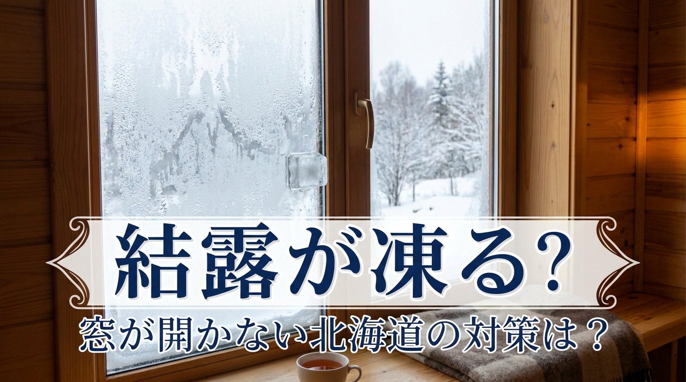 結露が凍る？窓が開かない北海道の対策は？