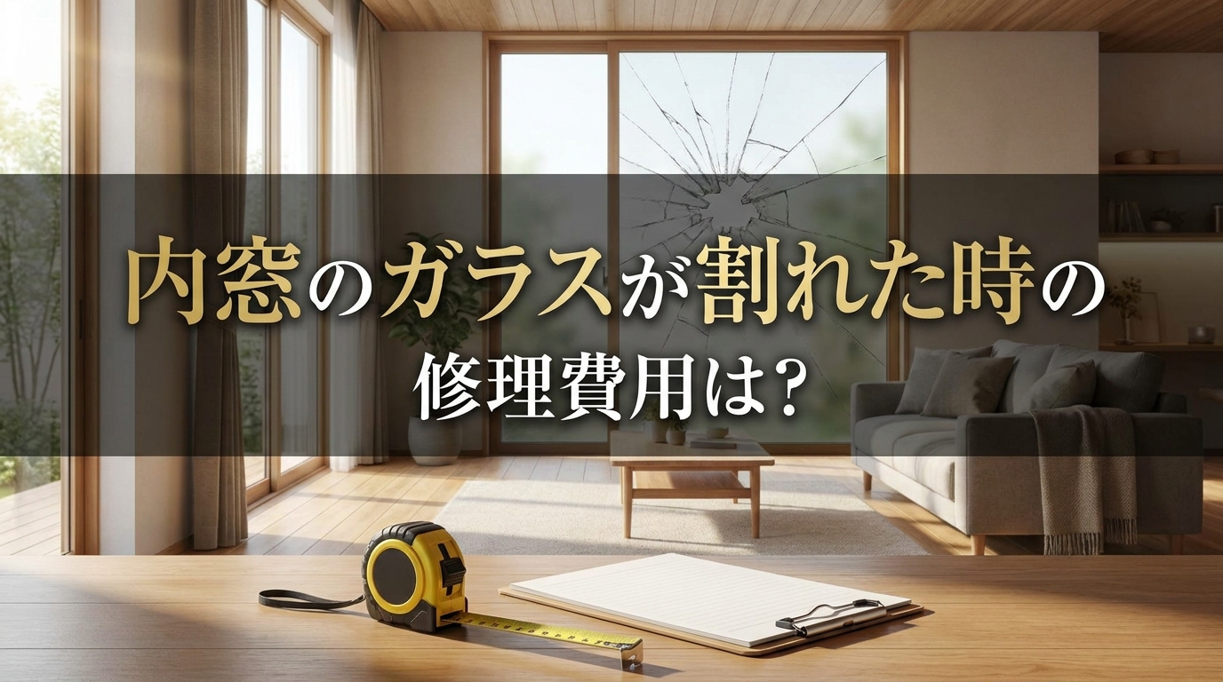 内窓のガラスが割れた時の修理費用は？