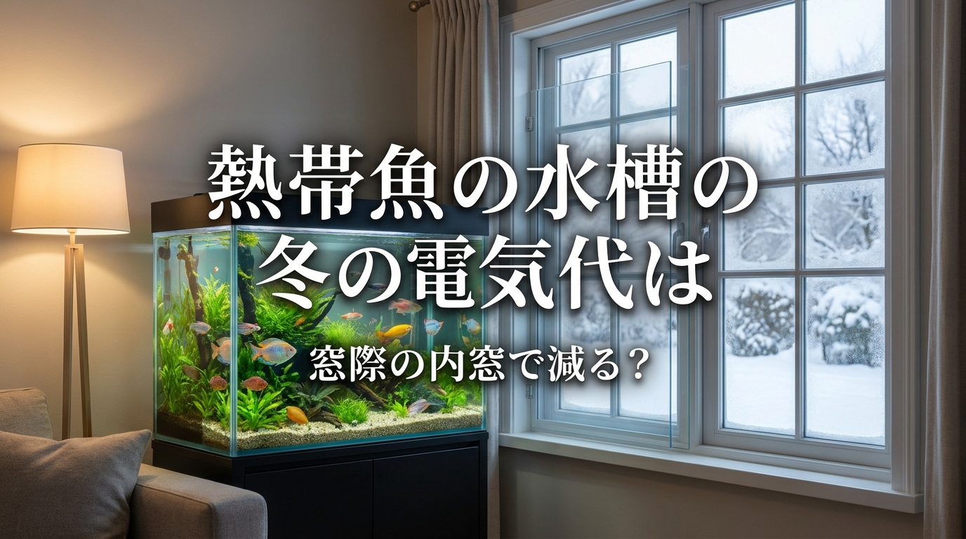 熱帯魚の水槽の冬の電気代は窓際の内窓で減る？