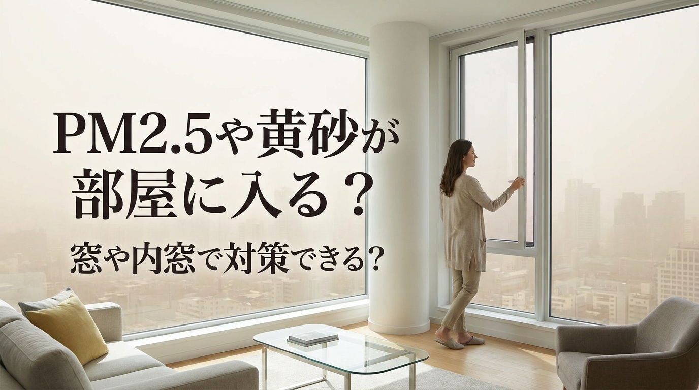PM2.5や黄砂が部屋に入る？窓や内窓で対策できる？