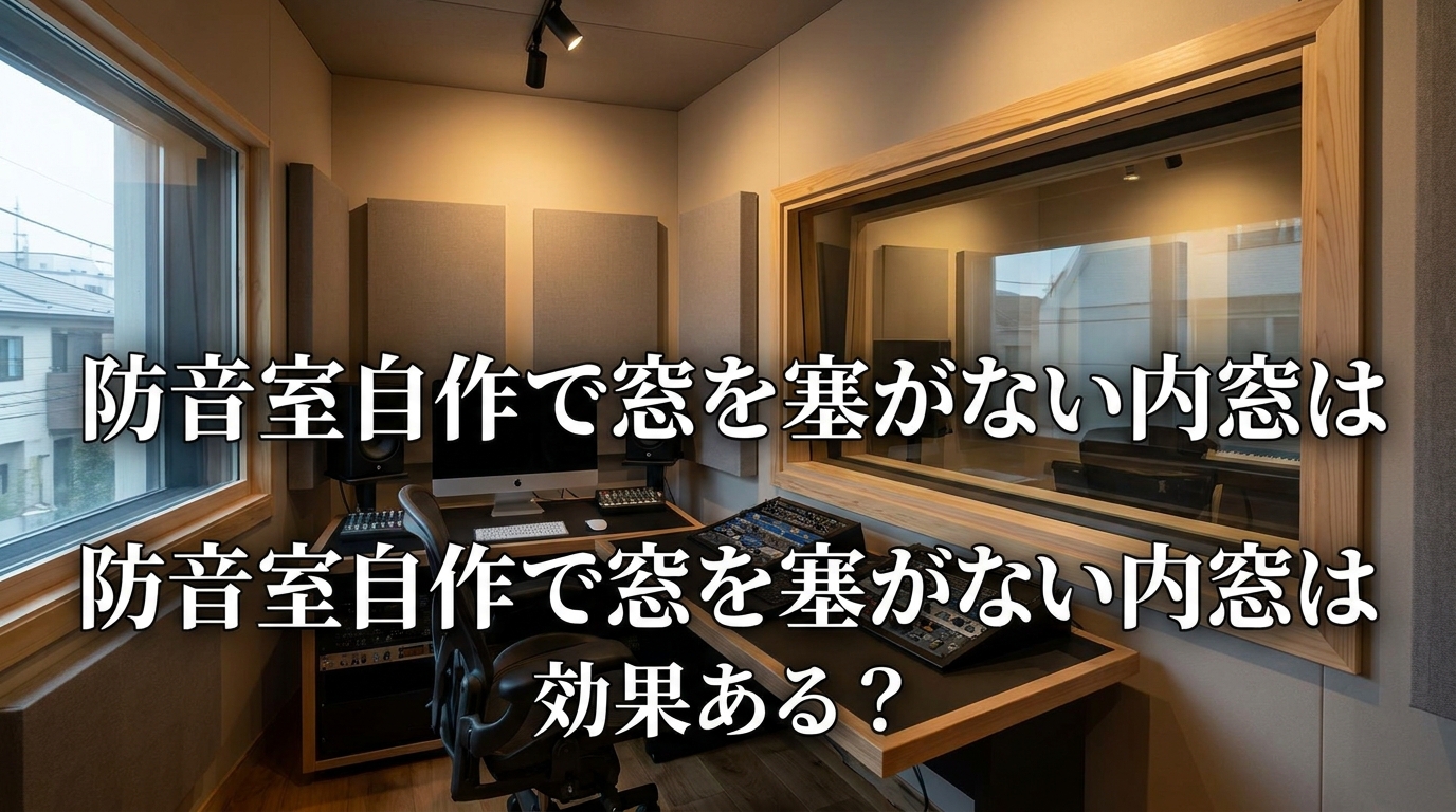 防音室自作で窓を塞がない内窓は効果ある？