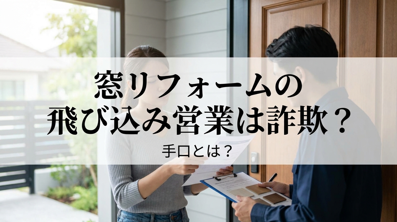窓リフォームの飛び込み営業は詐欺？手口とは？