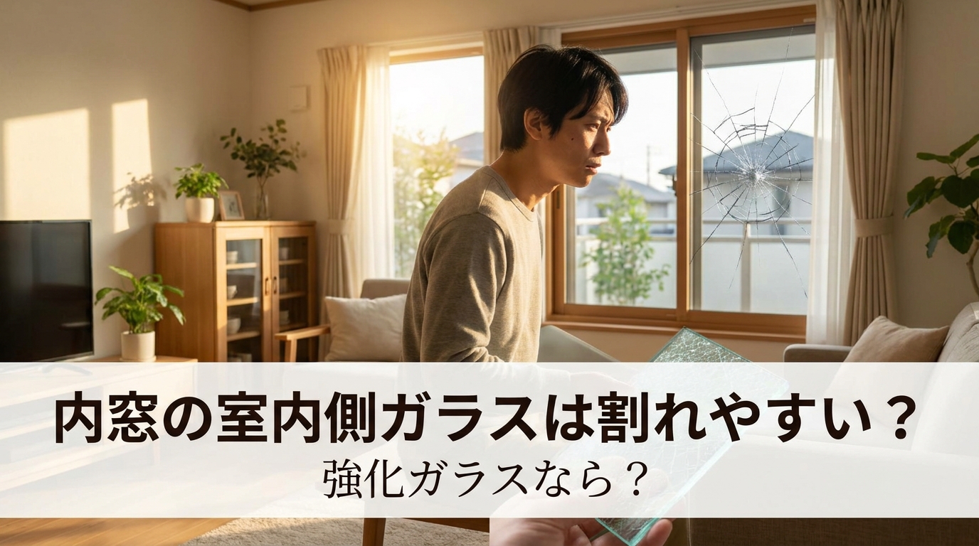 内窓の室内側ガラスは割れやすい？強化ガラスなら？