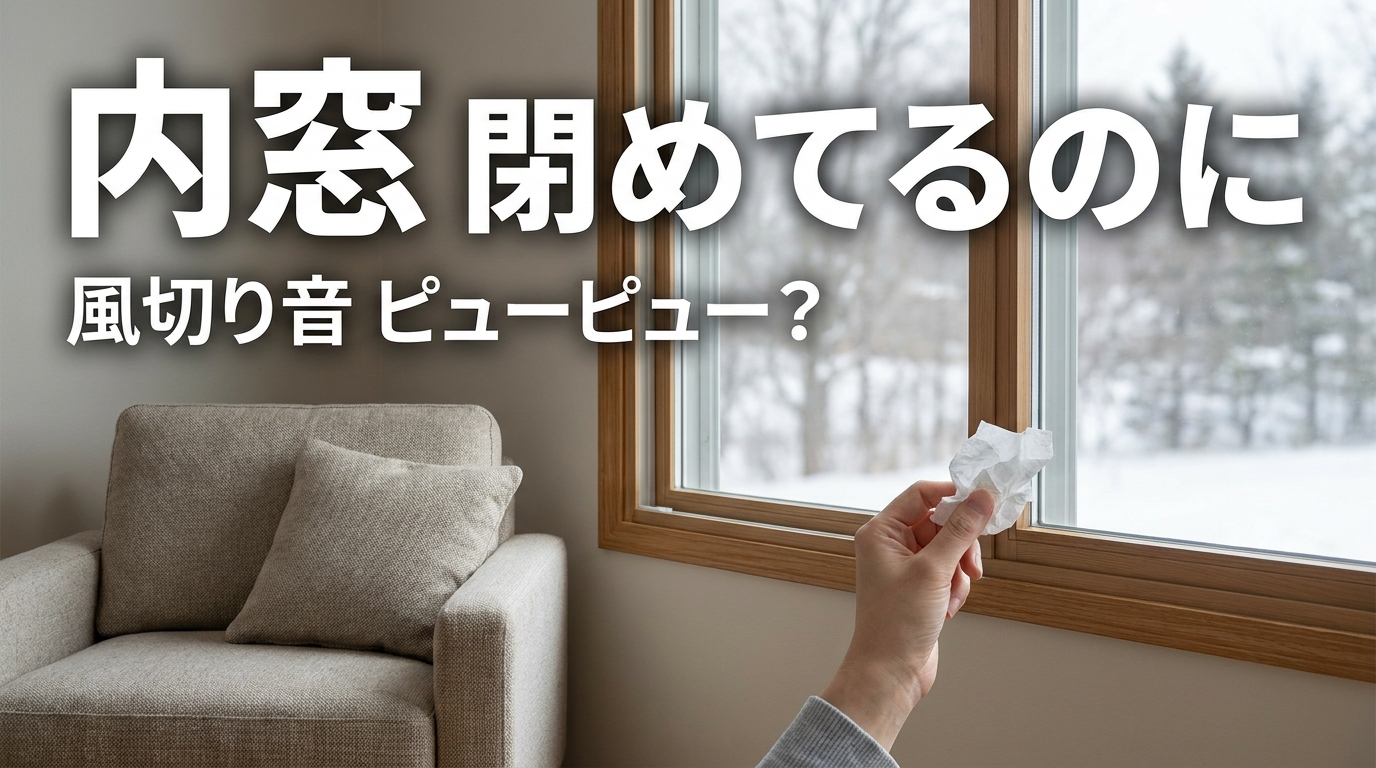 内窓 閉めてるのに 風切り音 ピューピュー?