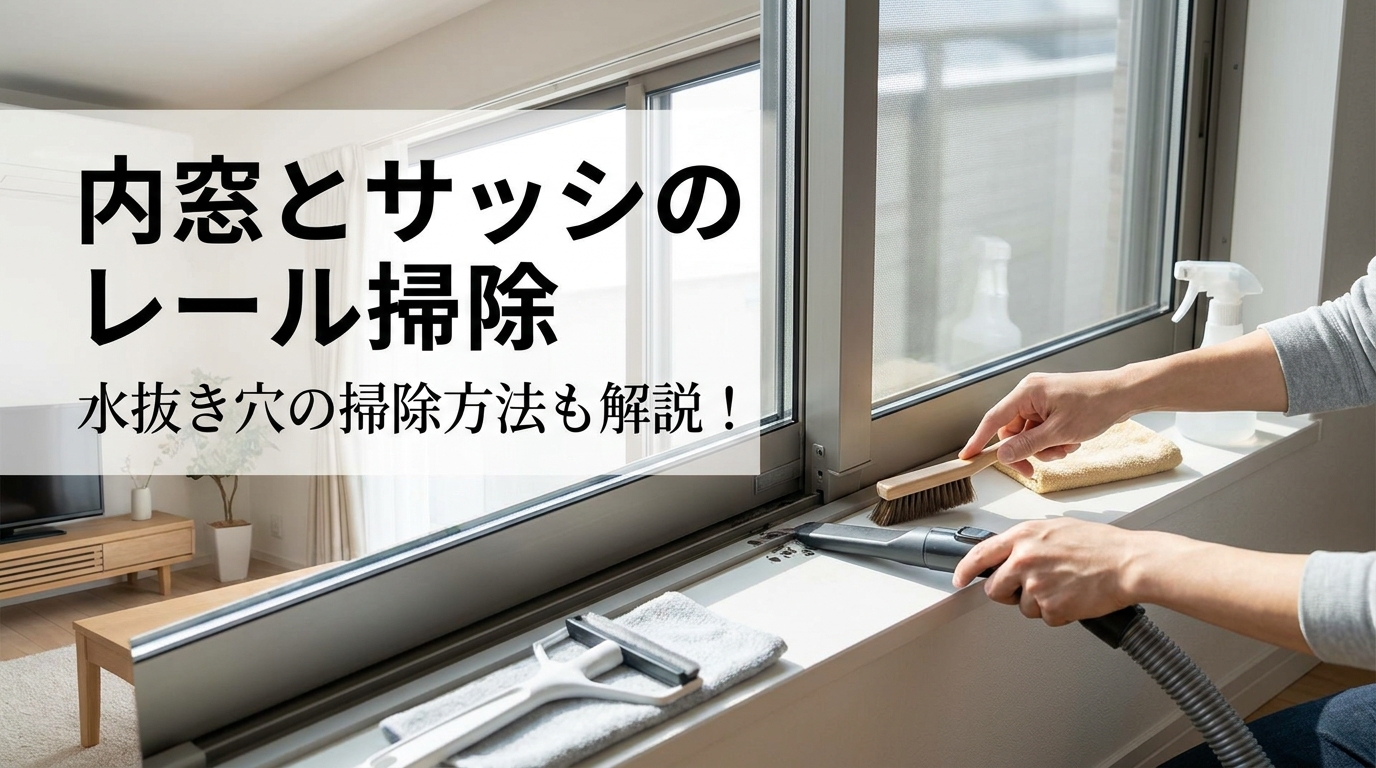 内窓とサッシのレールや水抜き穴の掃除方法は?