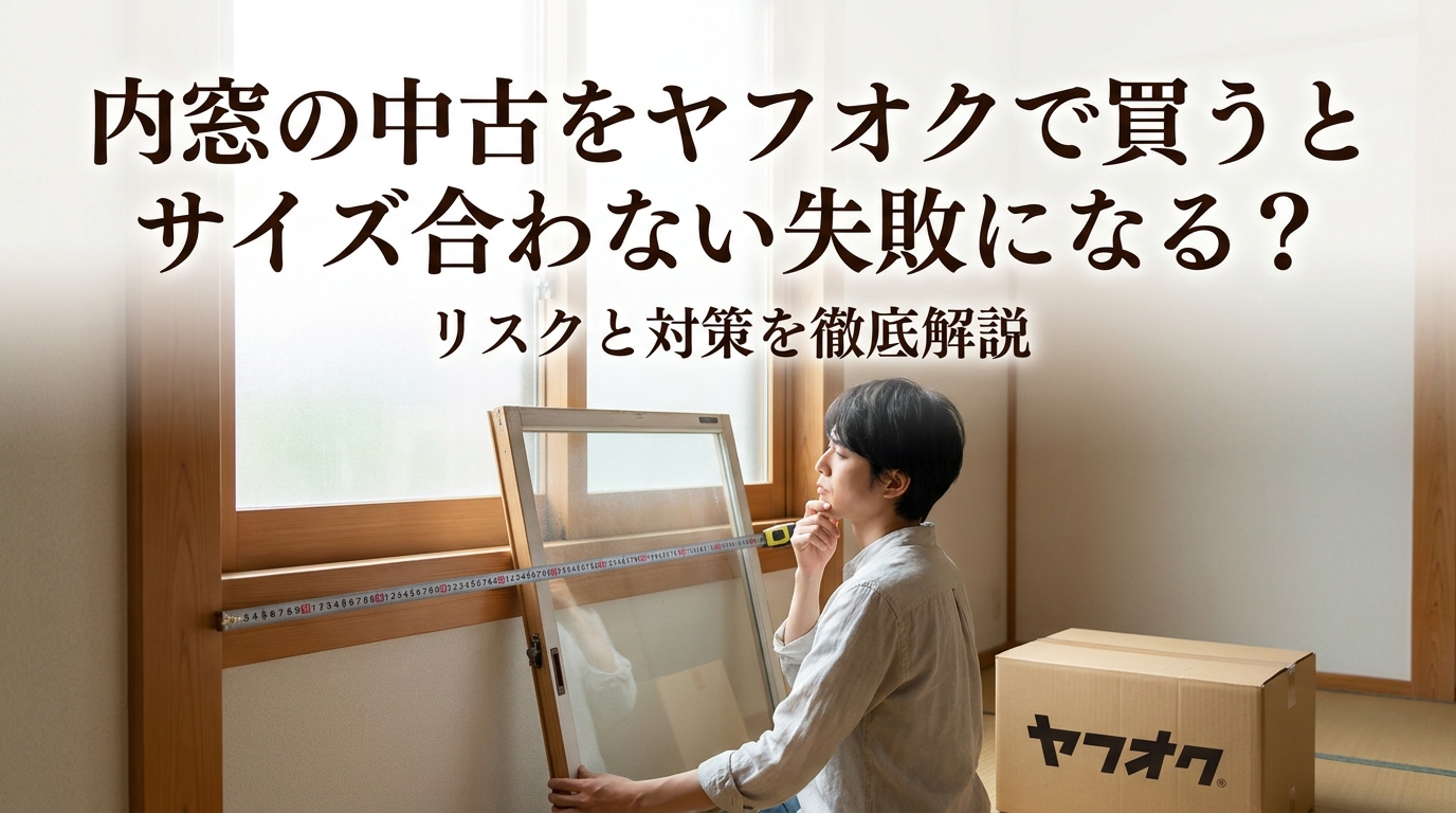 内窓の中古をヤフオクで買うとサイズ合わない失敗になる?