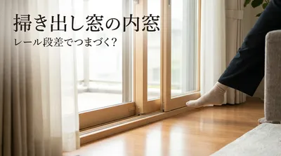 掃き出し窓の内窓はレール段差でつまづく？