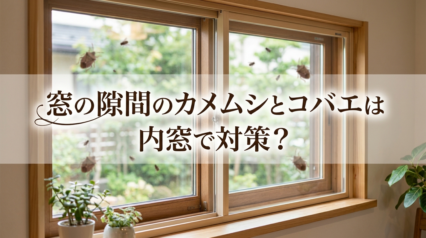 窓の隙間のカメムシとコバエは内窓で対策?