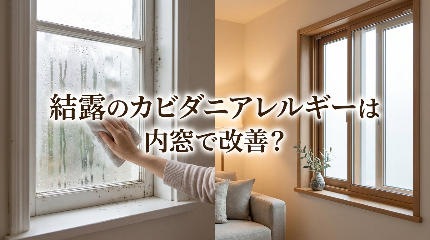 結露のカビダニアレルギーは内窓で改善?