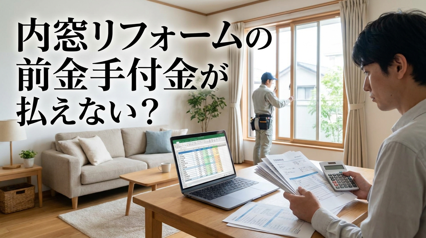 内窓リフォームの前金手付金が払えない?