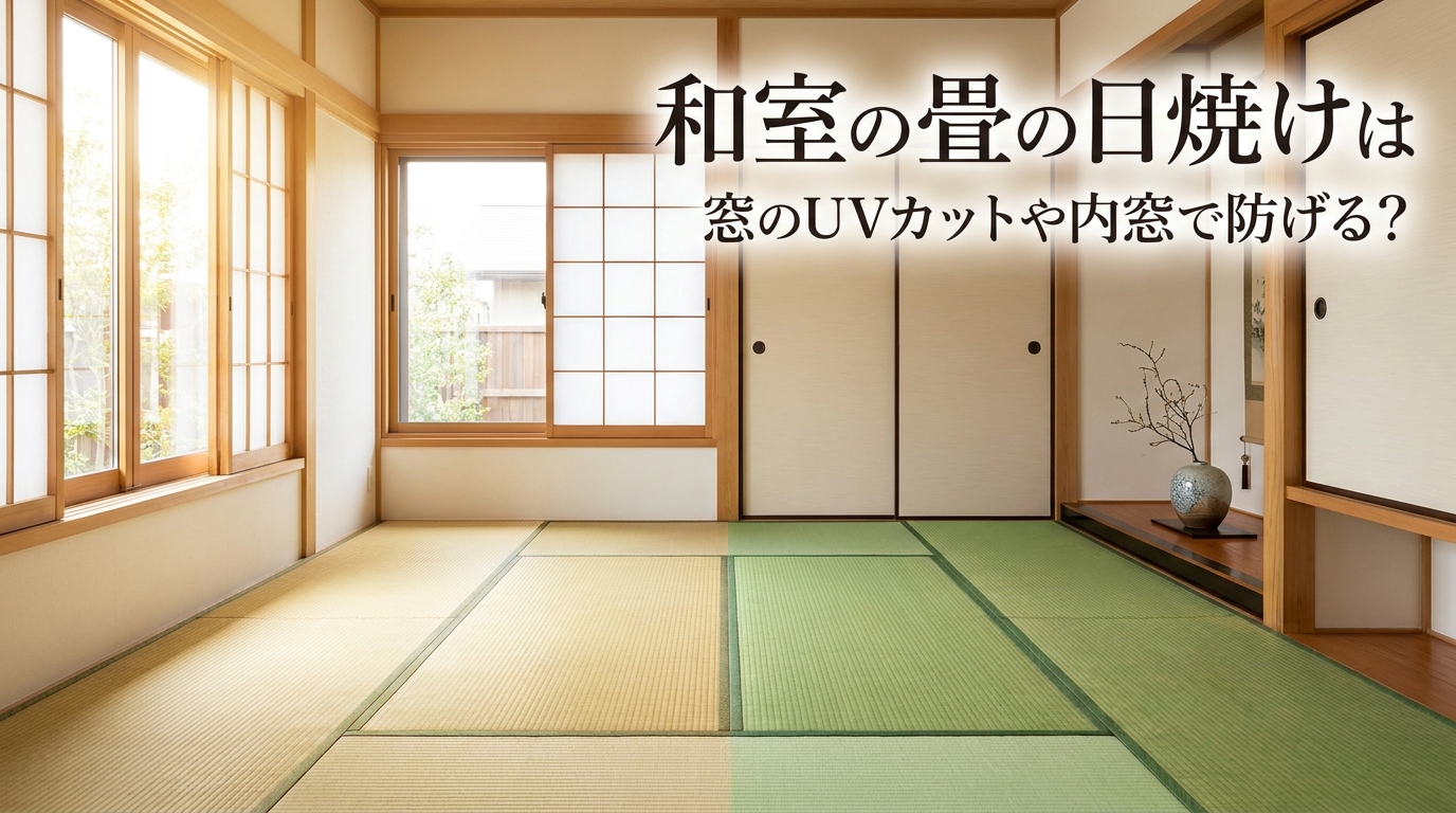 和室の畳の日焼けは窓のUVカットや内窓で防げる?