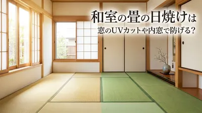 和室の畳の日焼けは窓のUVカットや内窓で防げる？