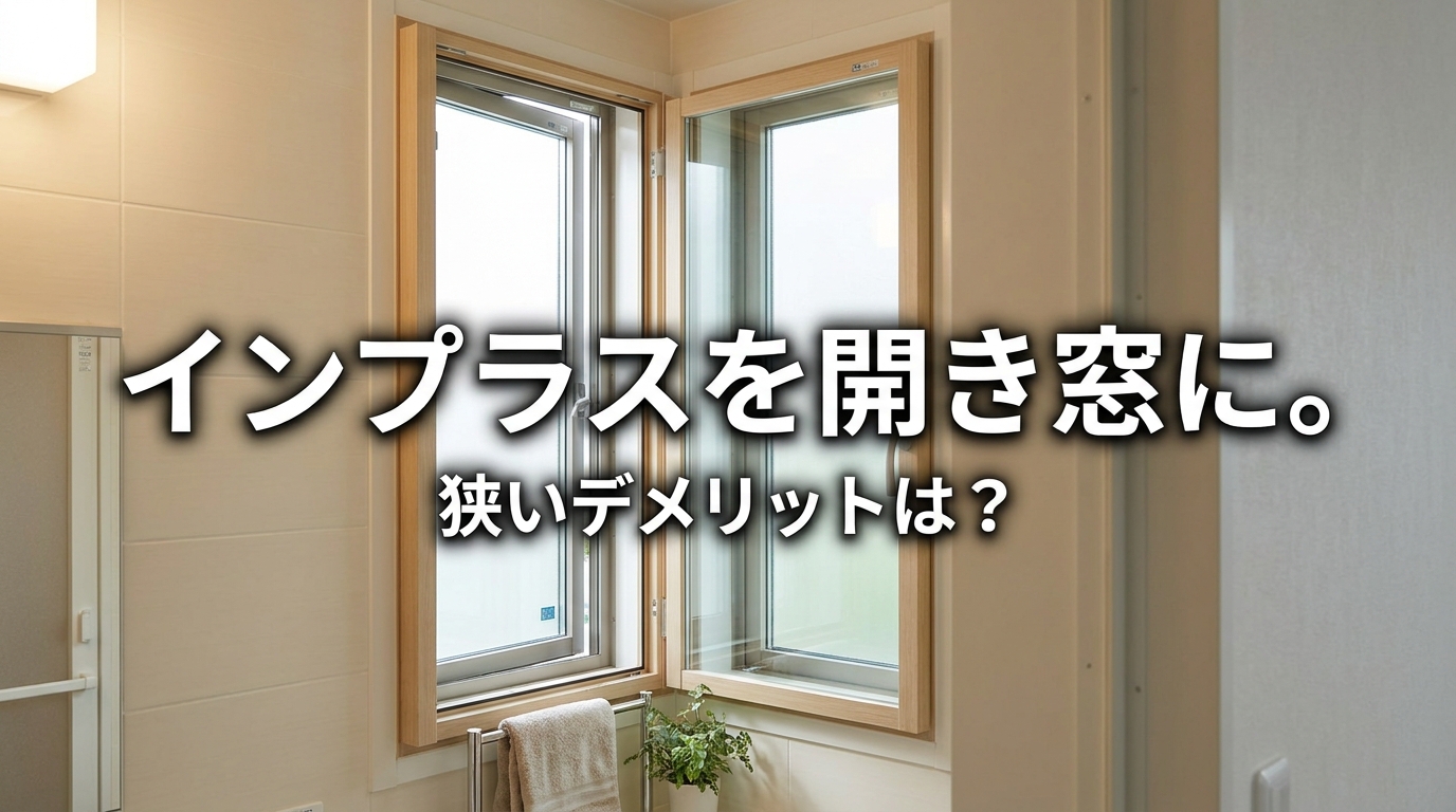 インプラスを開き窓に。狭いデメリットは?