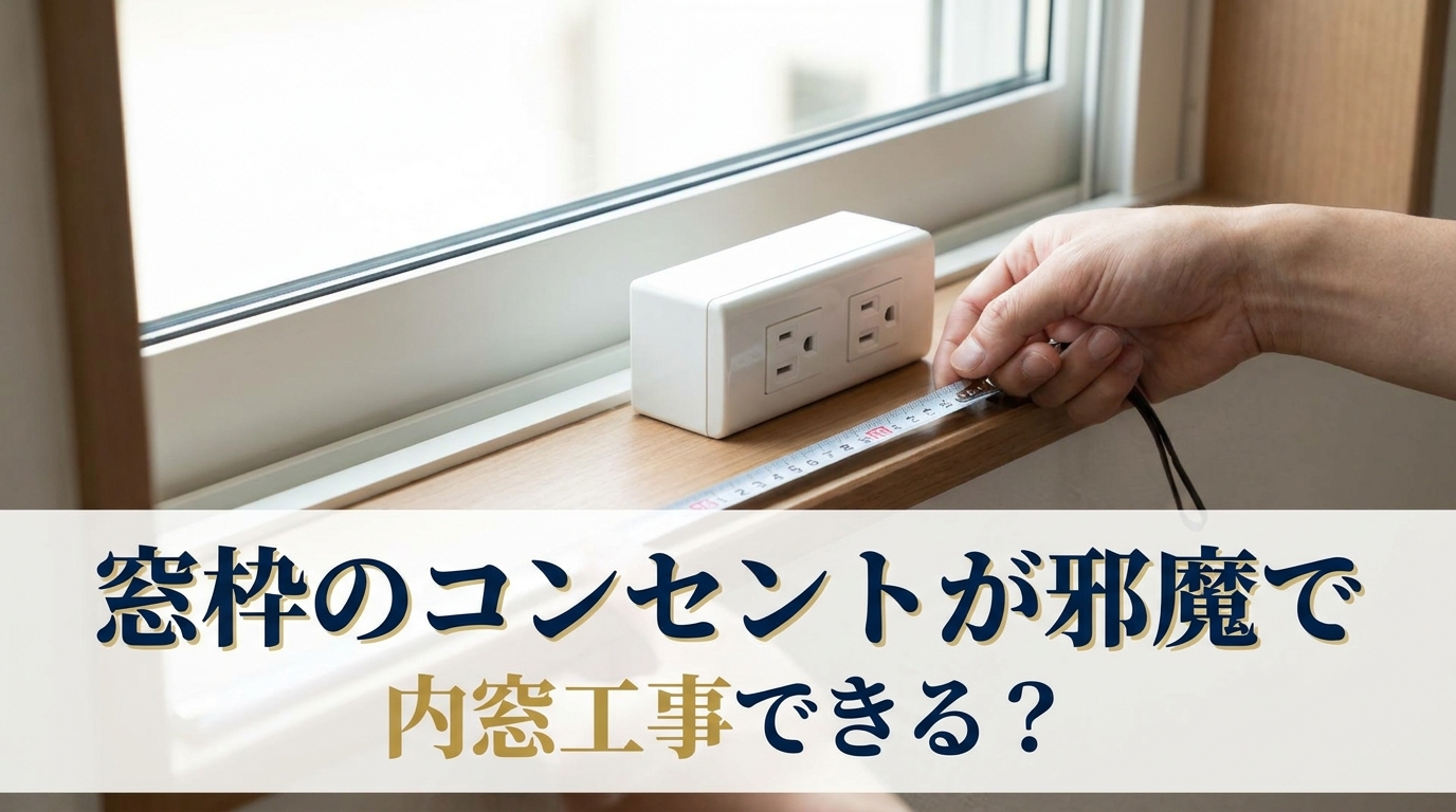 窓枠のコンセントが邪魔で内窓工事できる?