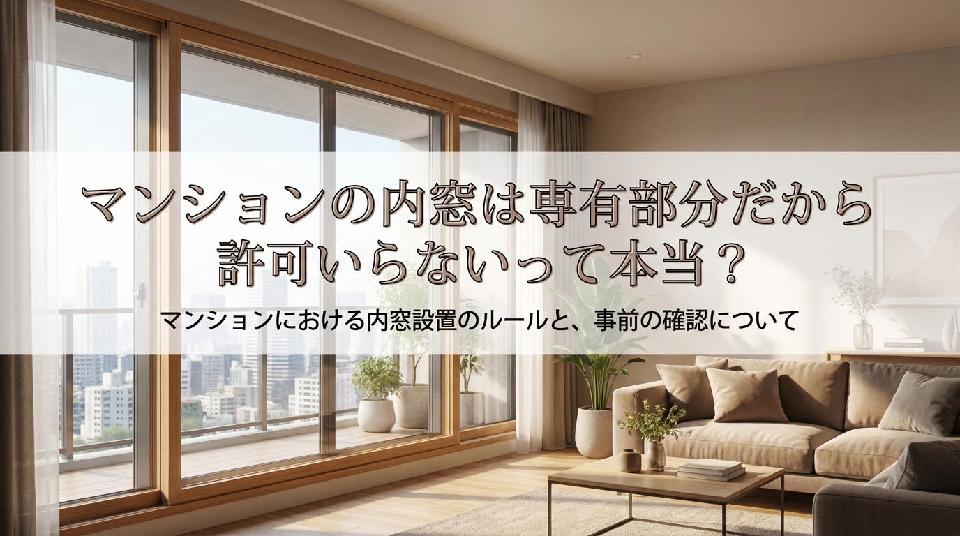 マンションの内窓は専有部分だから許可いらないって本当?