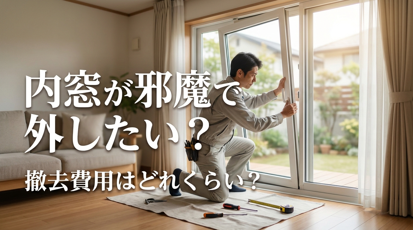 内窓が邪魔で外したい？撤去費用はどれくらい？