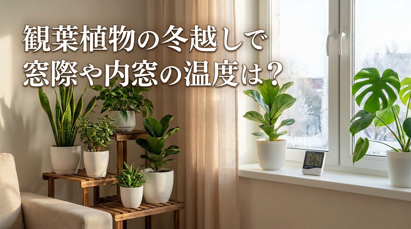 観葉植物の冬越しで窓際や内窓の温度は？